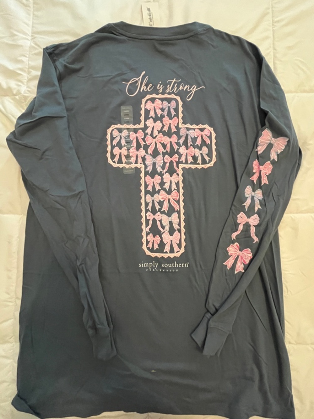 Simply Southern “She Is Strong” Blue Large